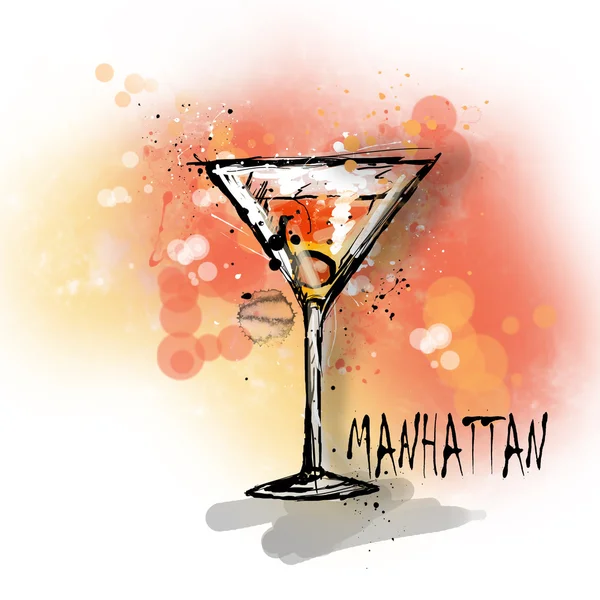 Hand drawn illustration of cocktail.