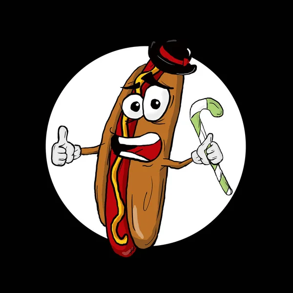 Kreskówka hot dog — Zdjęcie stockowe