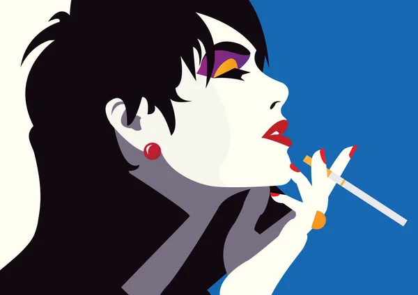 Mujer de moda en estilo pop art. — Vector de stock