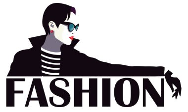 Bir sigara ile moda kadın.