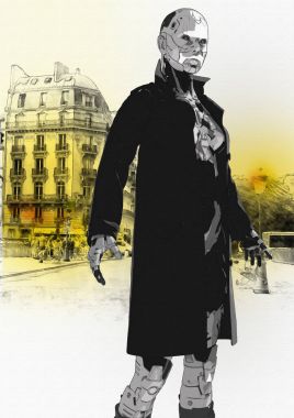 Moda kız tarzı cyberpunk. Fütüristik moda android