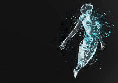 kadın bedeninin 3D render çizimi