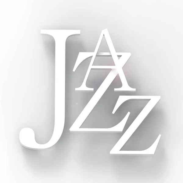 Cartaz de jazz. Ilustração 3D — Fotografia de Stock