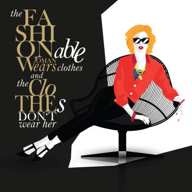 Moda kadınından moda alıntısı.