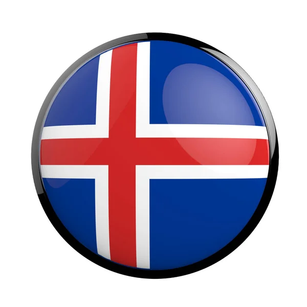 Round icon flag of Iceland. — Stock Photo, Image