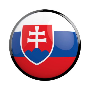 Slovakya bayrağı yuvarlak simge.