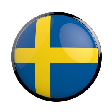 İsveç bayrağı yuvarlak simge.
