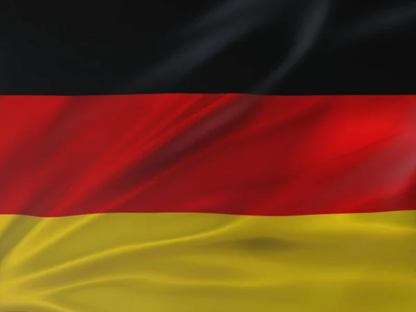 Güzel Almanya bayrağı sallayarak. — Stok fotoğraf