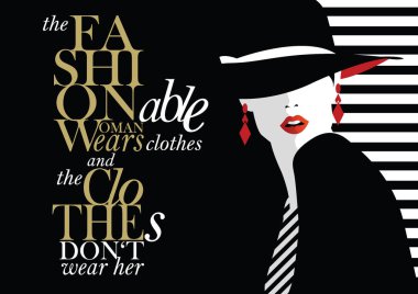 Moda kadınından moda alıntısı.