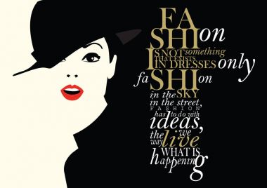 Moda kadınından moda alıntısı.