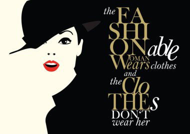 Moda kadınından moda alıntısı.