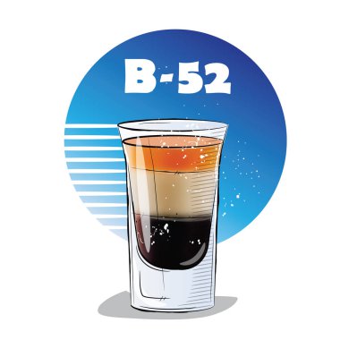 elle çizilmiş resmi kokteyl.