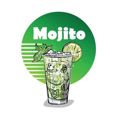 elle çizilmiş resmi kokteyl.