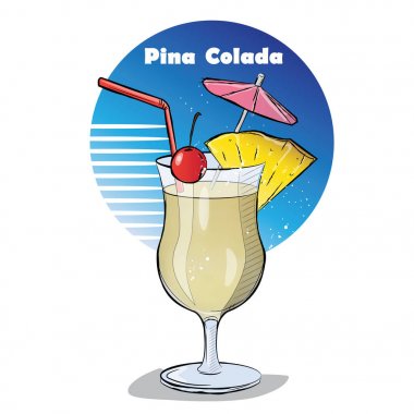 elle çizilmiş resmi kokteyl.