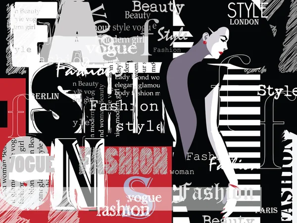 Femme de mode dans le style pop art. — Image vectorielle