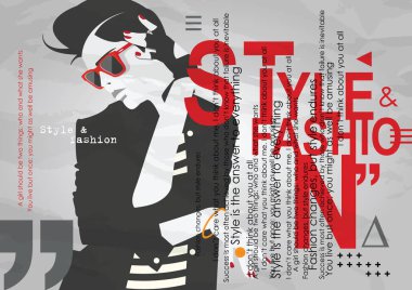 Fashion girl in styke Pop art. Retro fashion. Fashion illustration.
