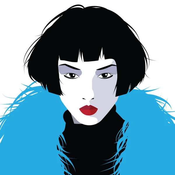 Mujer de moda en estilo pop art. Ilustración moda — Vector de stock