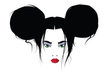 Moda sanatındaki moda kadını. Moda çizimi