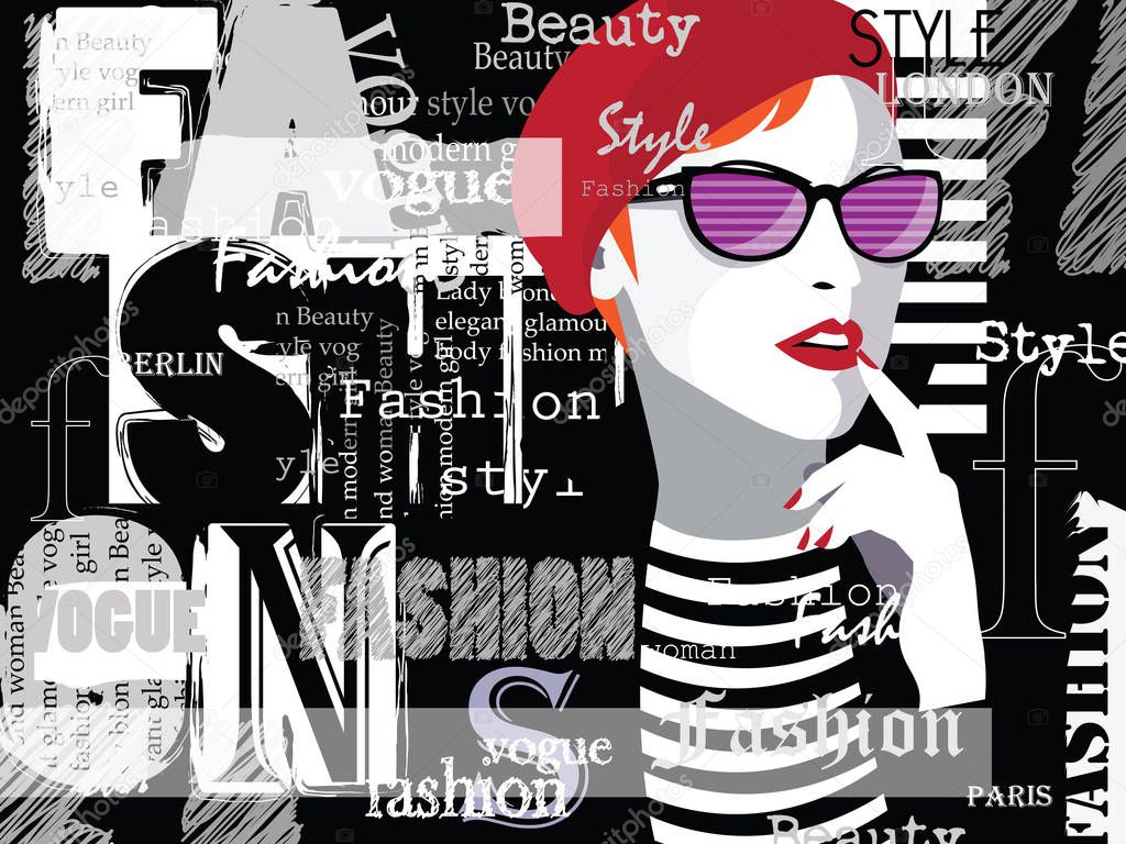 Fashion woman in style pop art