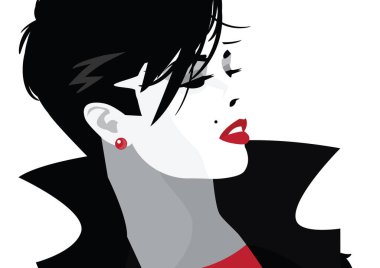 Fashion girl in styke Pop art. Retro fashion. Fashion illustration.