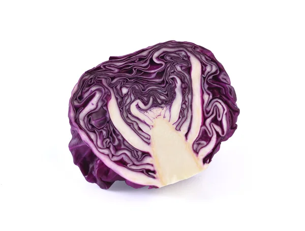 Rotkohl isoliert auf weißem Hintergrund — Stockfoto