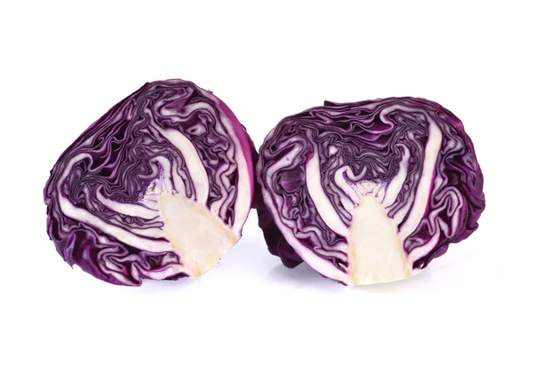 Rotkohl isoliert auf weißem Hintergrund — Stockfoto