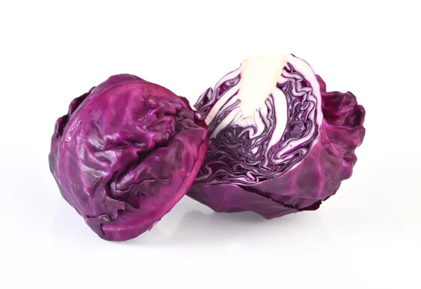 Red cabbage isolated on white background — Stock Photo, Image