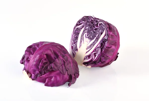 Red cabbage isolated on white background — Stock Photo, Image