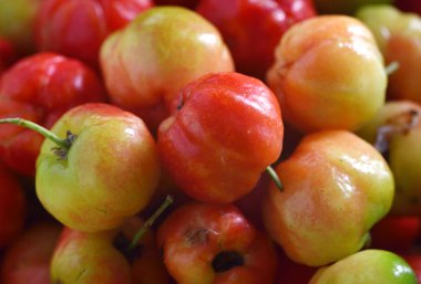 Tatlı kirazlar arka plan / tam çerçeve olarak