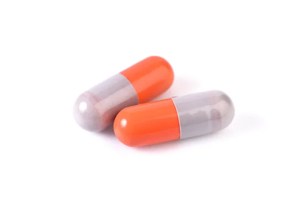 Kapsel piller isolerad på vit bakgrund — Stockfoto
