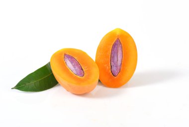 Marian plum or maprang (thai fruit) isolated on white background