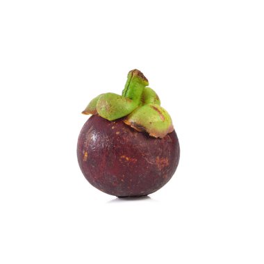 Mangosteen beyaz arka planda izole