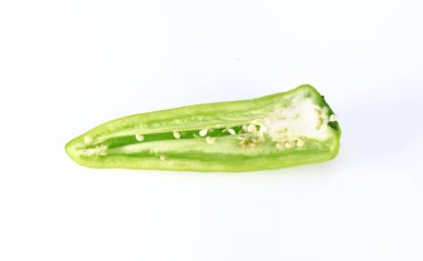 sıcak biber üzerine beyaz izole