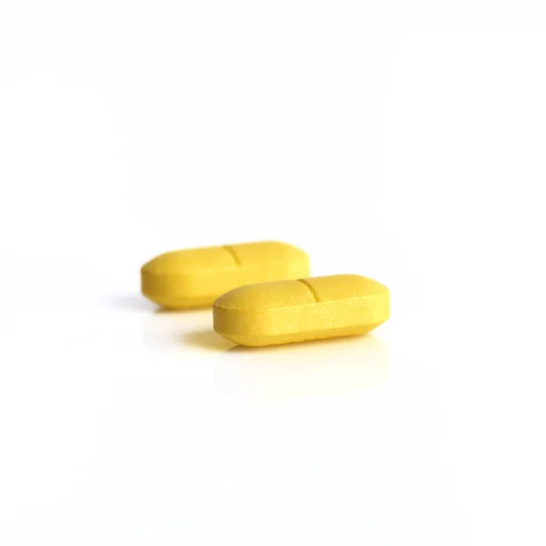Tabletki Izolowane Białym Tle — Zdjęcie stockowe