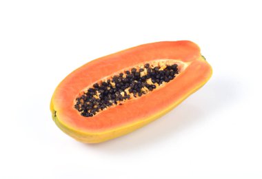 papaya beyaz arkaplanda izole