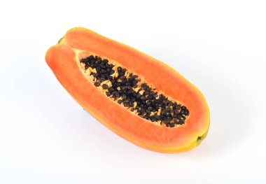 papaya beyaz arkaplanda izole