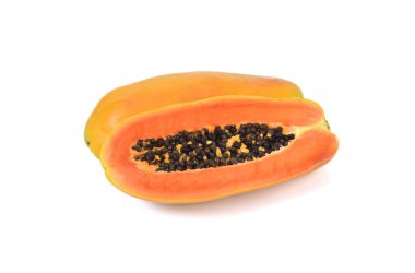 papaya beyaz arkaplanda izole