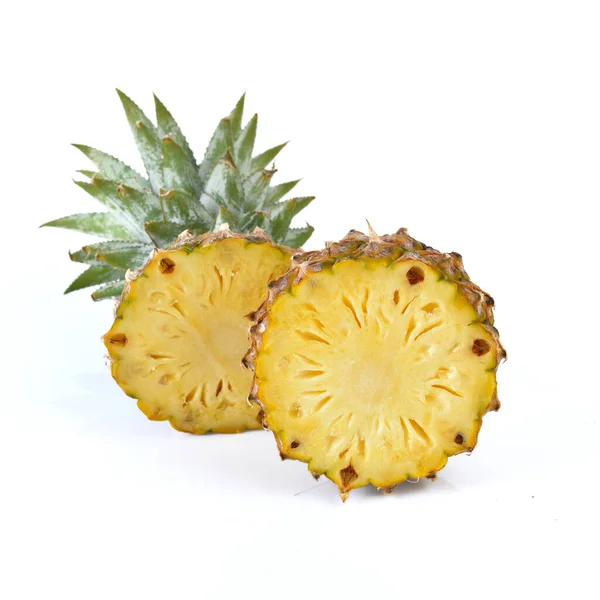 Čerstvý Ananas Izolovaný Bílém Pozadí Ananas — Stock fotografie