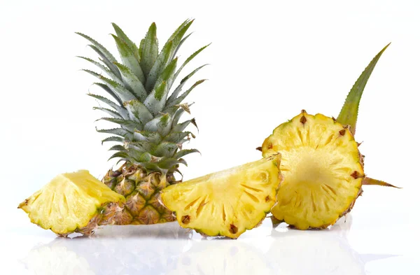 Fresh Pineapple Isolated White Background — Stock Photo, Image