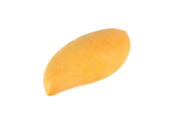 Mangue Jaune Isolée Sur Fond Blanc Mangue Fruit Jus — Photo