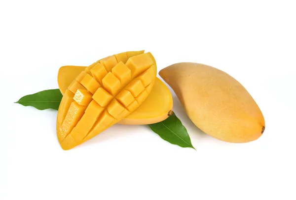 Yellow Mango Isolated White Background Mango Fruit — Stock Photo, Image