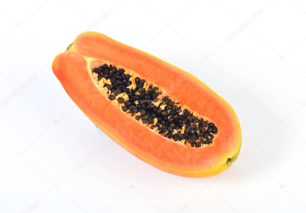 Papaya isolated on white background