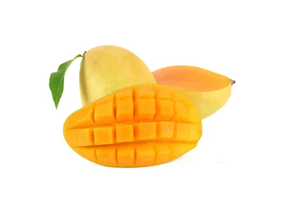 Mangofrucht Isoliert Auf Weißem Hintergrund — Stockfoto