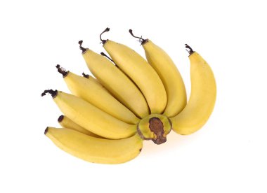 Beyazlar üzerinde soyutlanmış muzlar