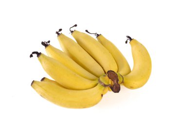 Beyazlar üzerinde soyutlanmış muzlar