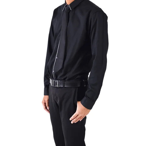 若いです 黒のスーツを着たハンサムなビジネスマン — ストック写真