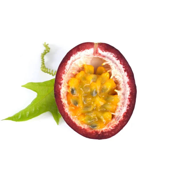 Passion Fruit White Background — Stock Photo, Image