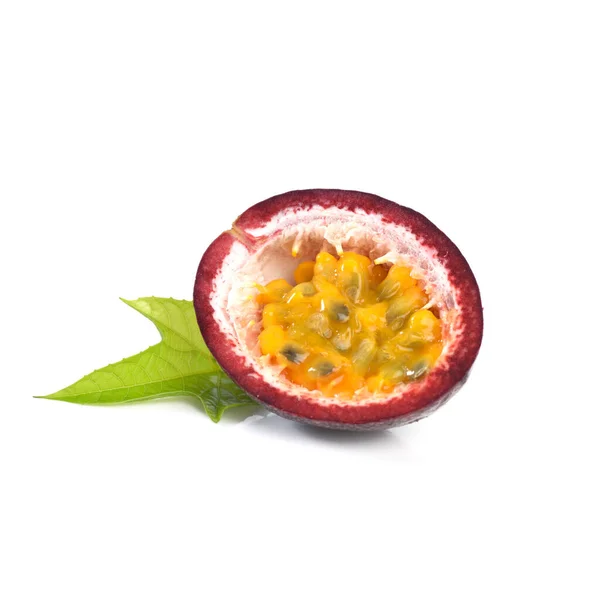 Passion Fruit White Background — Stock Photo, Image