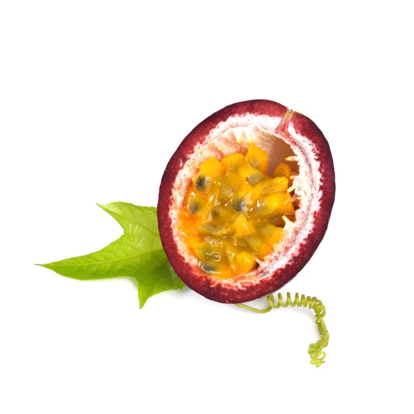 Passion Fruit White Background — Stock Photo, Image