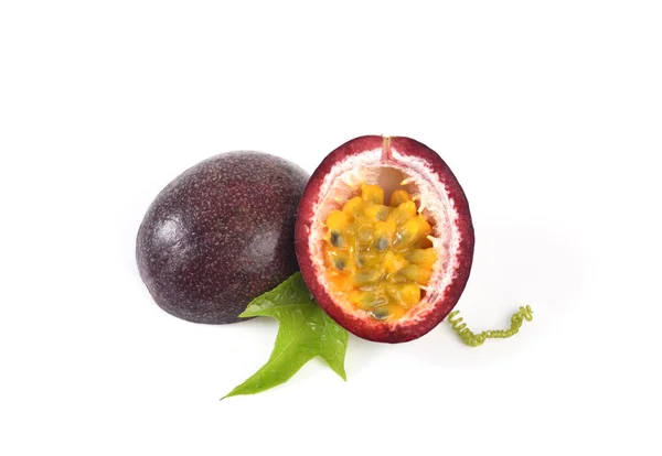 Passion Fruit Isolated White Background — Stock Photo, Image